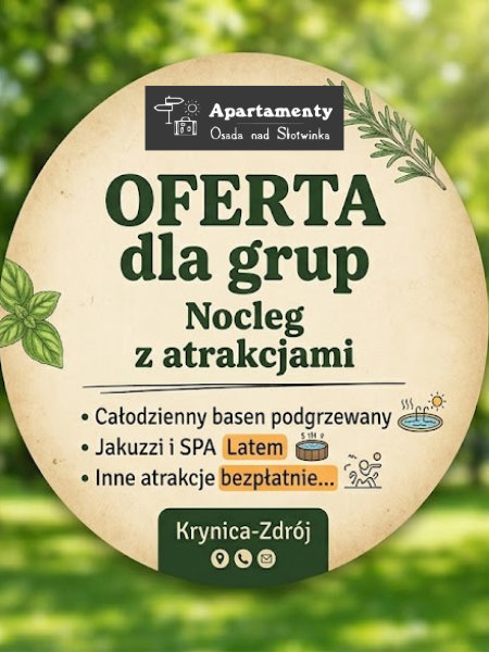 Oferta dla grup – nocleg z atrakcjami w Krynicy-Zdroju